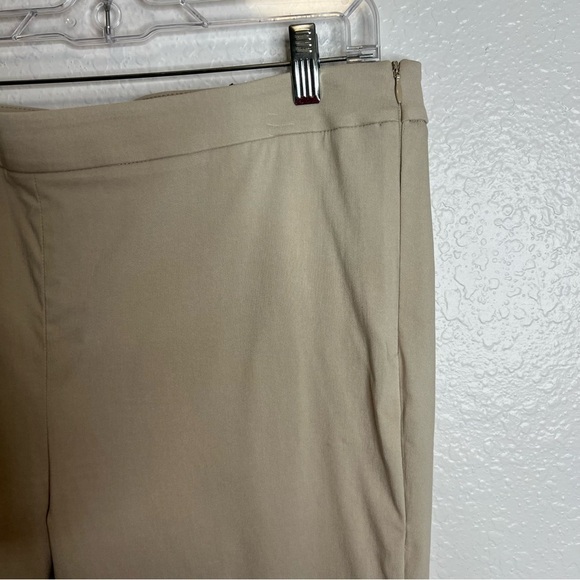 Talbots Pants Women Size 16 Petite Chatham Crop Capri Beige Tan Khaki B4 - Picture 4 of 12